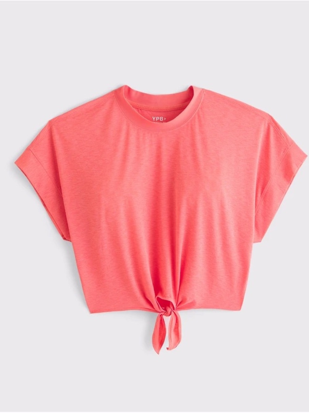 Abercrombie & Fitch YPB Coral Tie-Front Crop Top